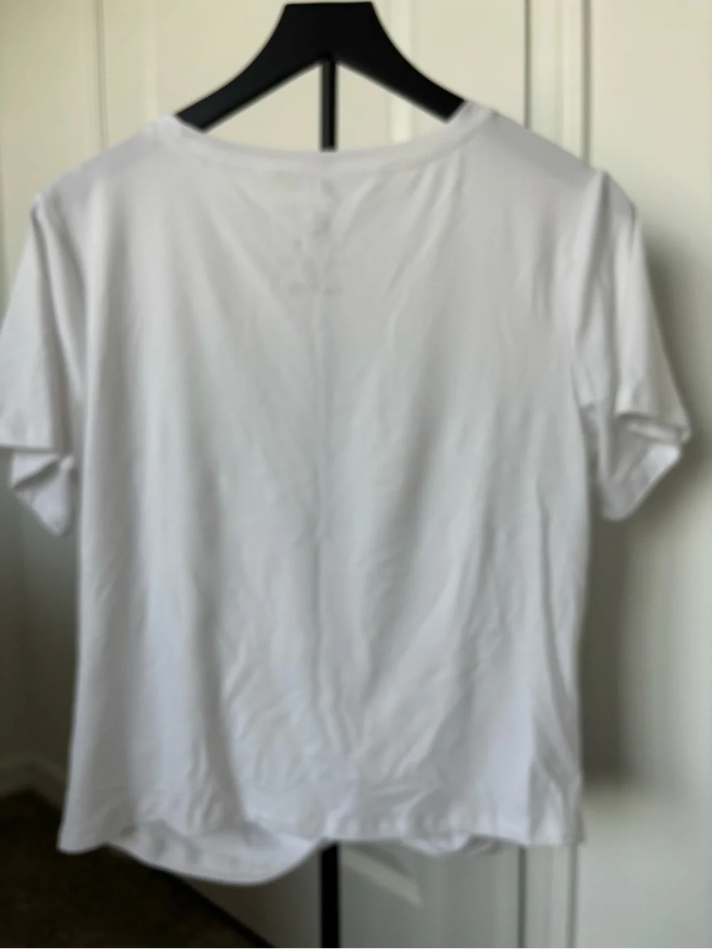 Classic Twist-Front Short Sleeve Tee in White